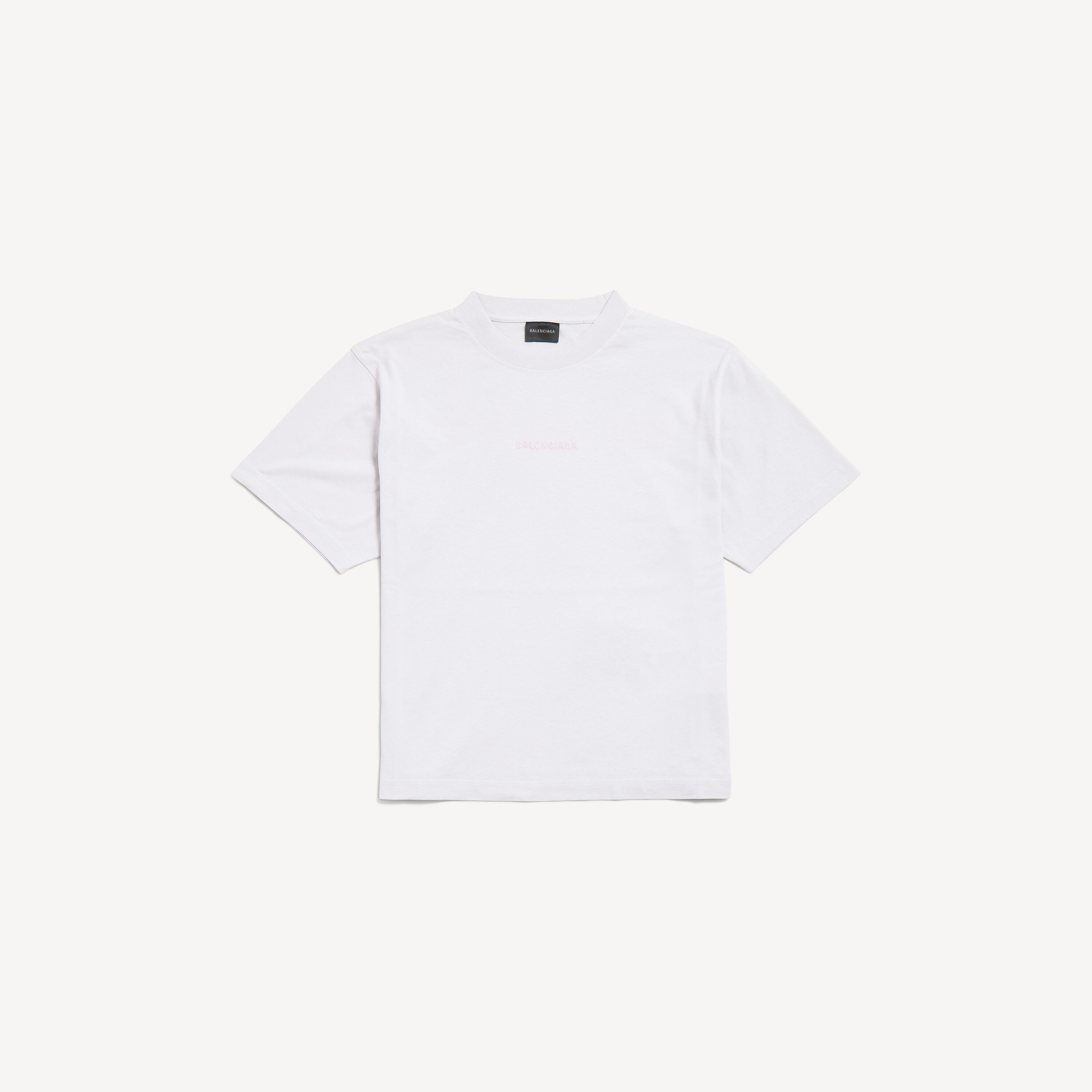 Женская футболка Balenciaga Back среднего кроя, грязно-белая