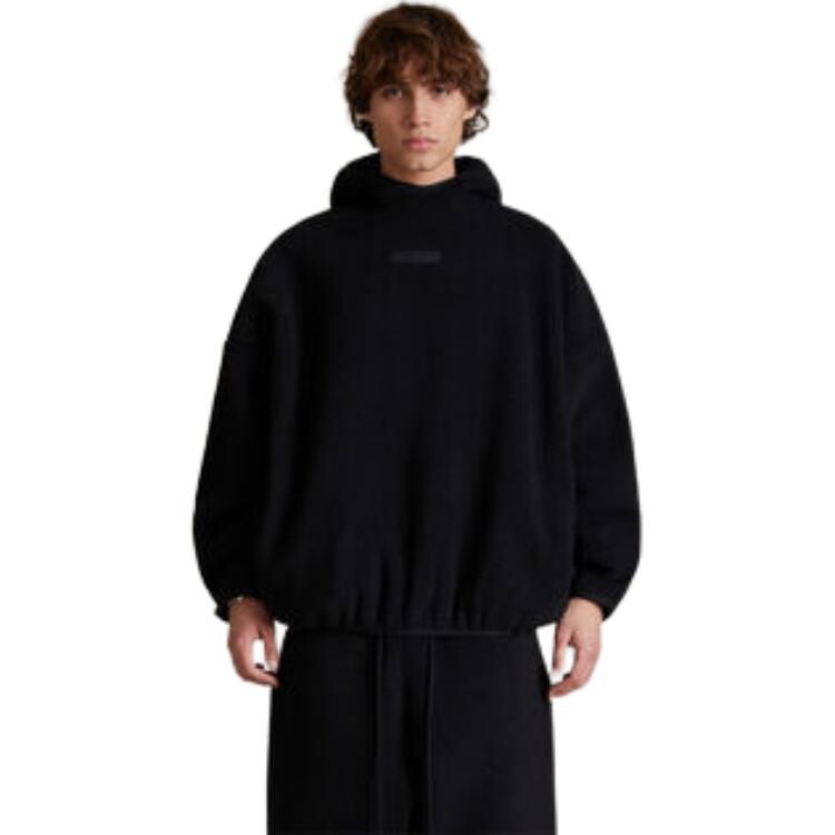 Толстовка с капюшоном из флиса с логотипом Fear Of God Essentials, черный — фото 2