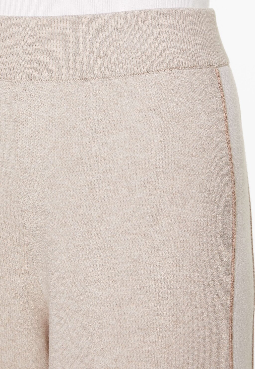 

Брюки KNIT STRAIGHT LEG TROUSERS WITH PIPING OYSHO, коричневый