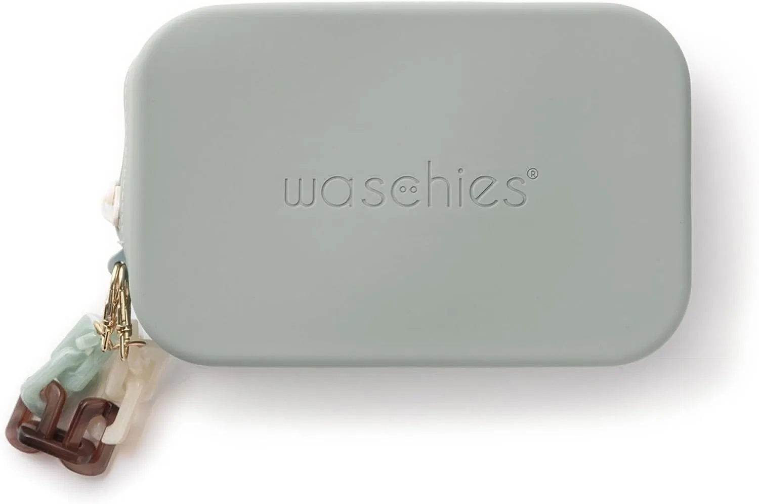 Косметичка Waschies из силикона цвета шалфея Waschies, Sage