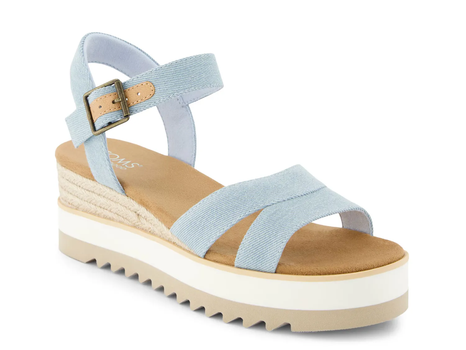 

Сандалии Louisa Platform Sandal Toms, светло-голубой