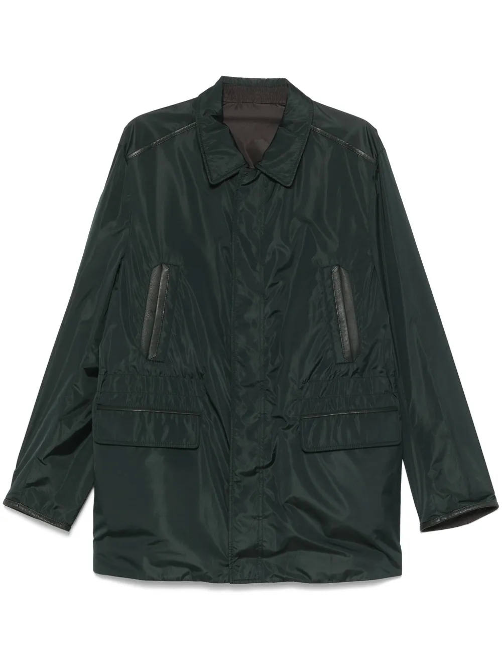 

Однобортное пальто Brioni, зеленый
