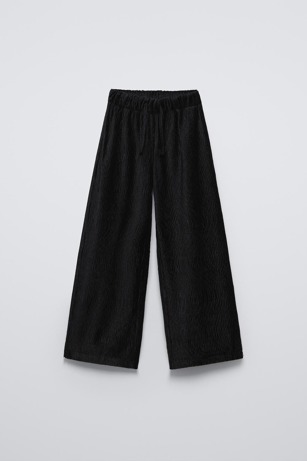 

Бархатные брюки ZARA, черный