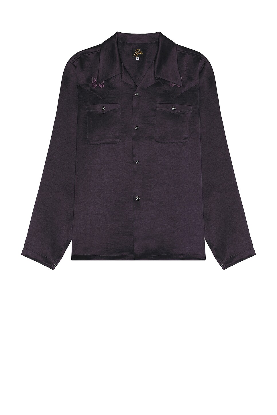 

Ковбойская рубашка с длинным рукавом из полисатина Needles, цвет Dk.Purple