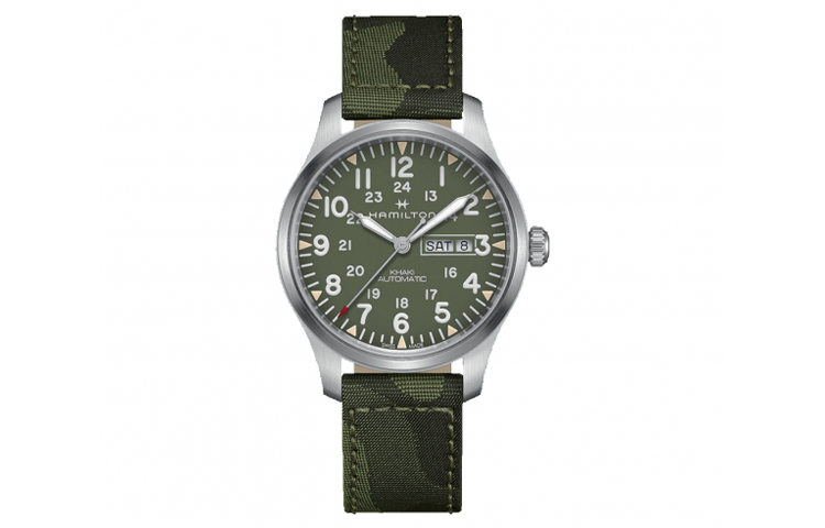 

Hamilton Часы Khaki Field Day Date Auto H70535061, Green Dial