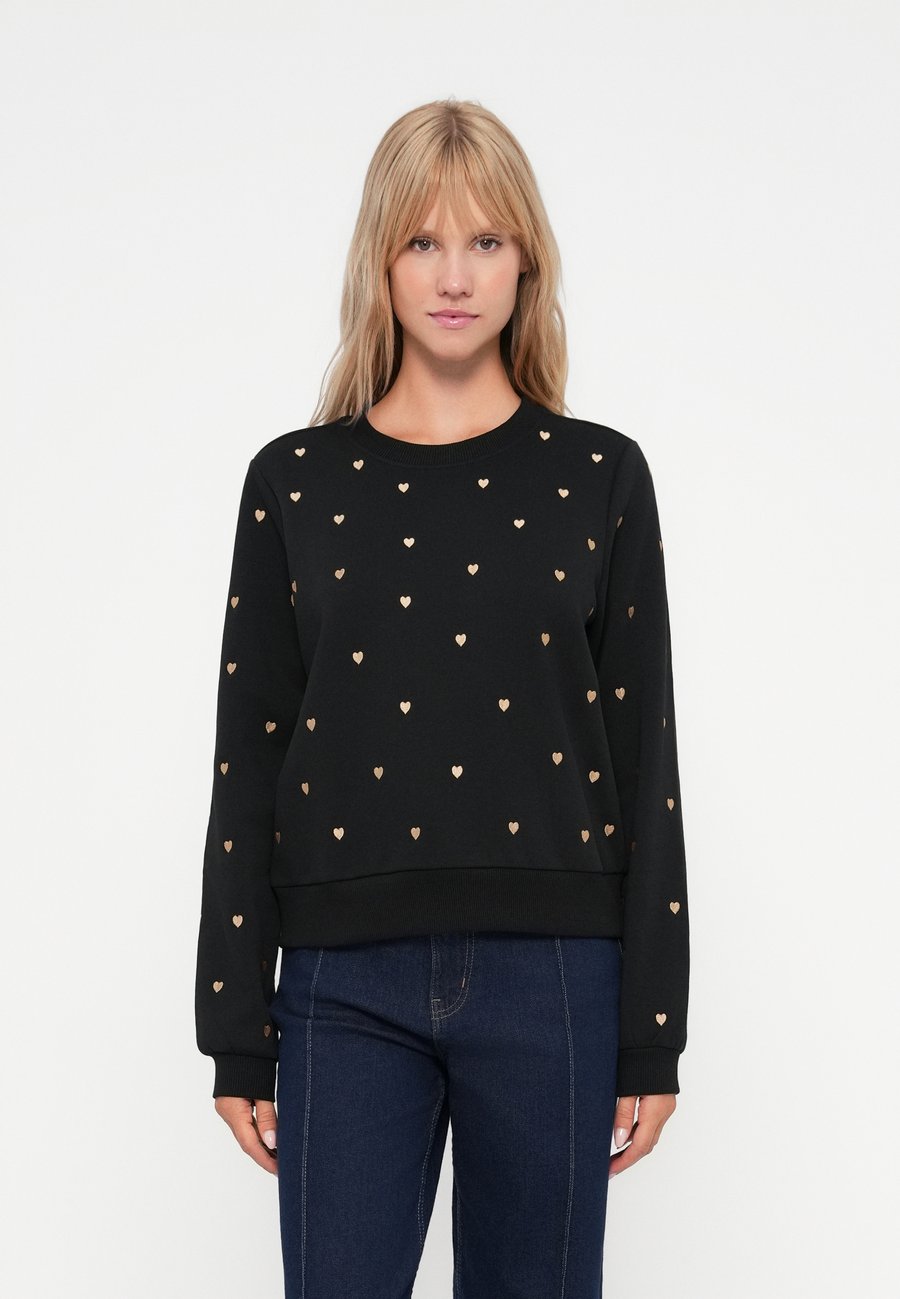 

Толстовка ONLY ONLATIKA O NECK, Black/Gold Coloured/Black