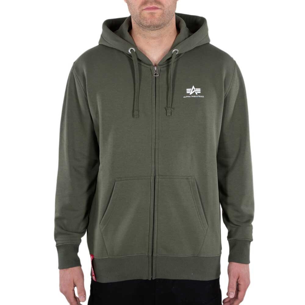 

Толстовка Alpha Industries Basic SL Full Zip, зеленый