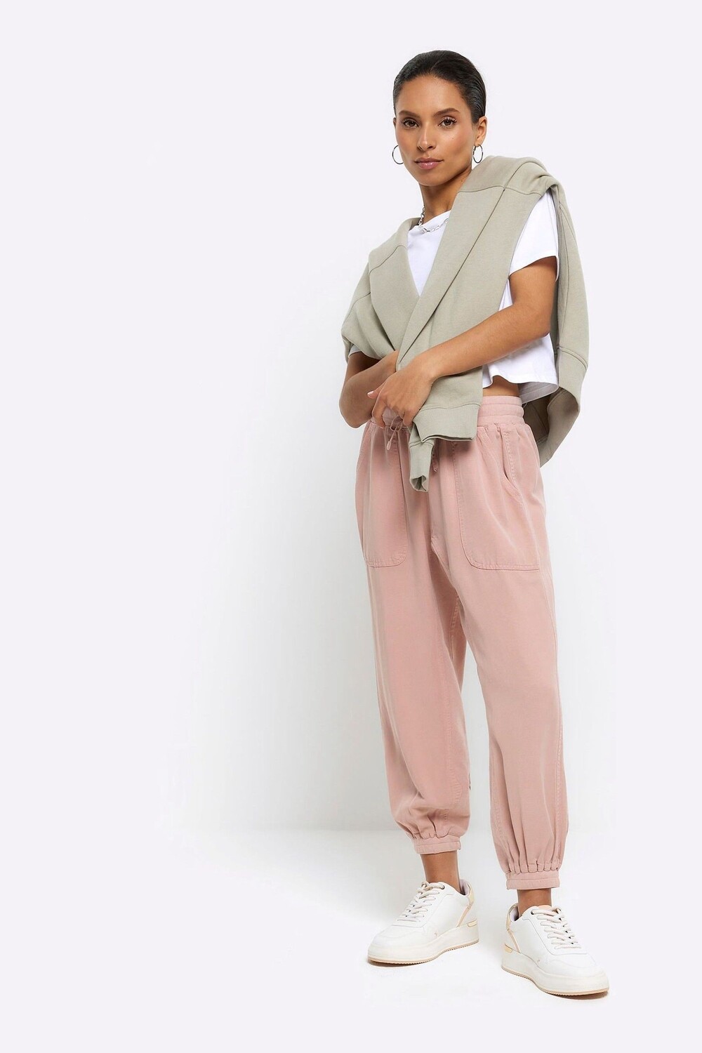 

Миниатюрные джоггеры из лиоцеллового джерси River Island, розовый