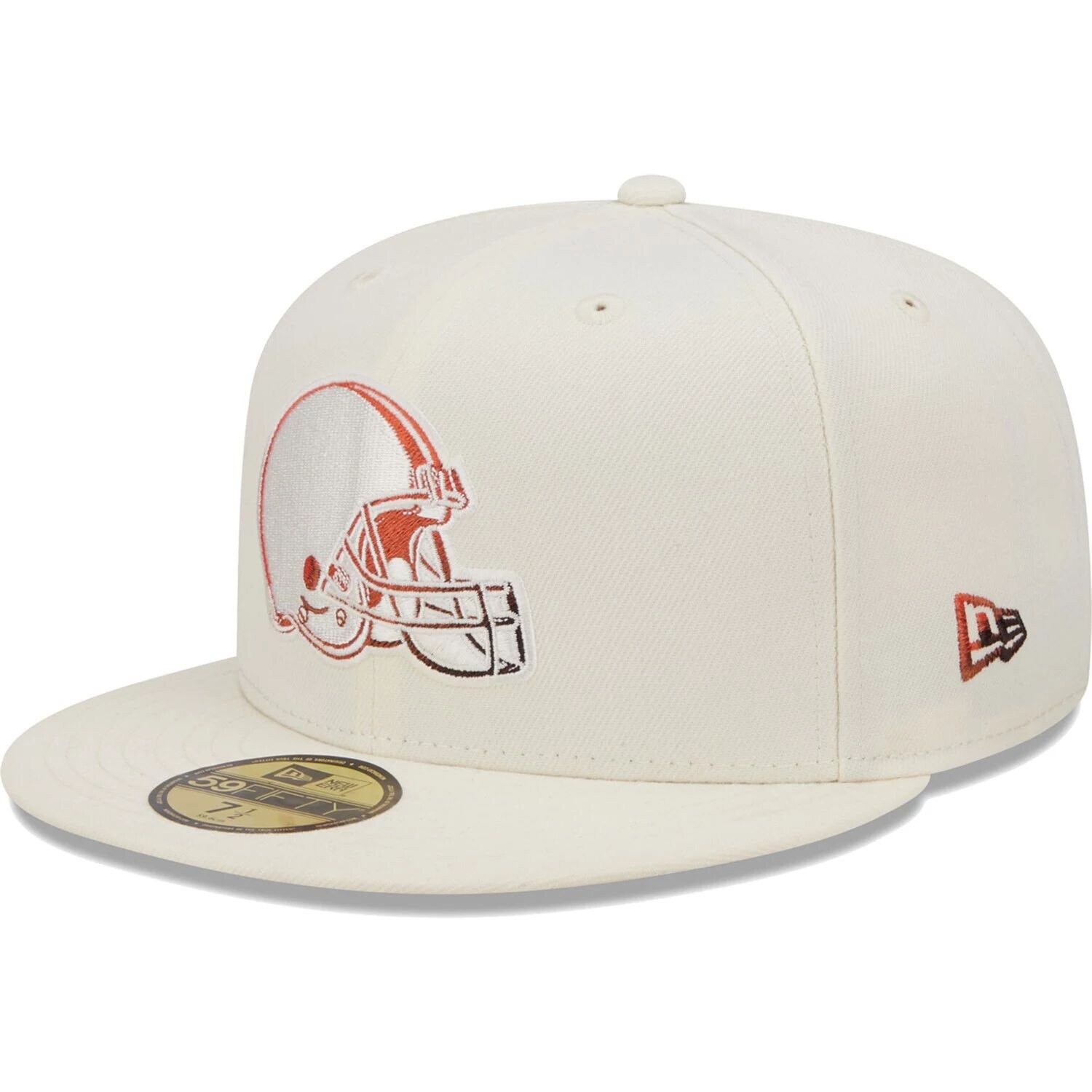 

Мужская облегающая шляпа New Era Cream Cleveland Browns Chrome Dim 59FIFTY