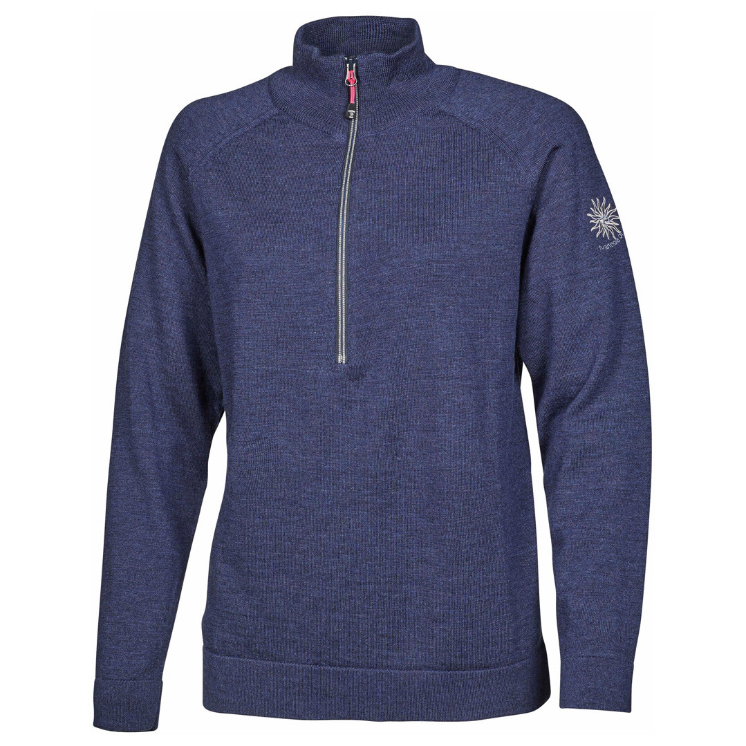 

Свитер из мериноса Ivanhoe Of Sweden Women's Jana Half Zip, цвет Steelblue