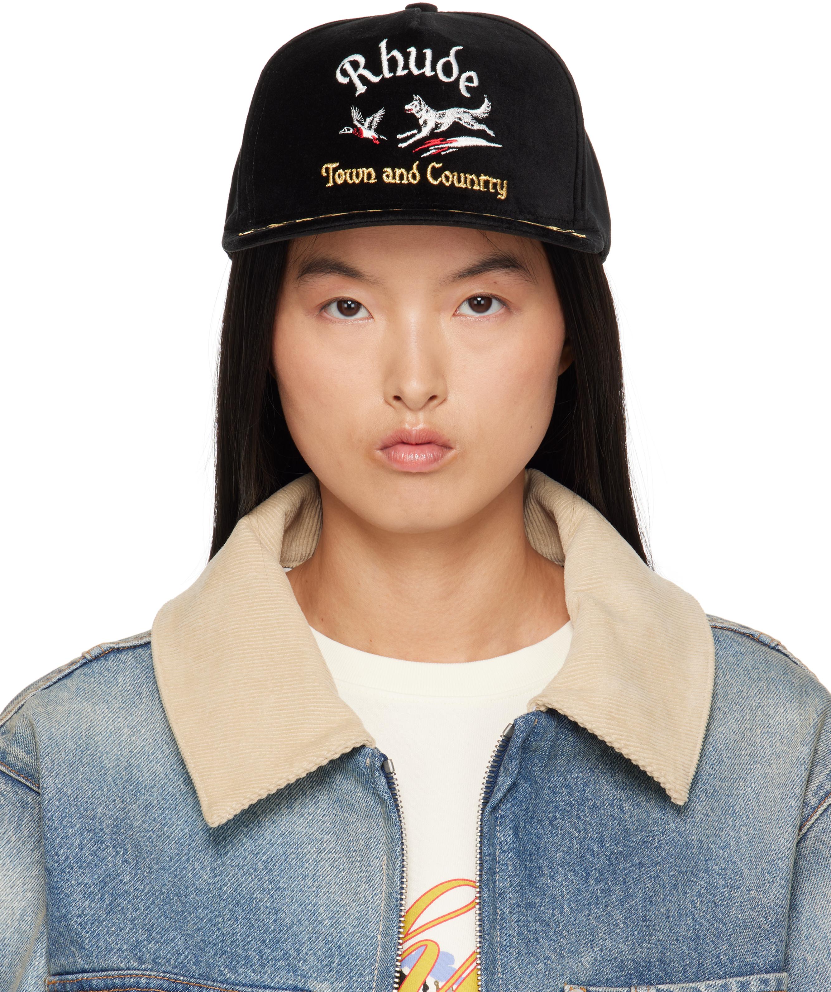

Сувенирная кепка «Винная страна» Rhude, черный