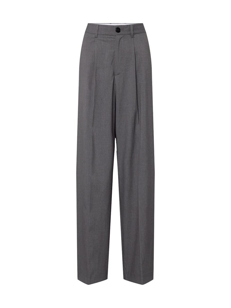 

Тканевые брюки WEEKDAY Loose fit Pleat-Front Pants Uno, серый