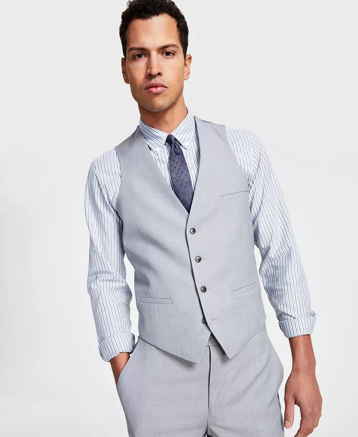 

Мужской жилет из акульей кожи Slim-Fit Bar III, серый