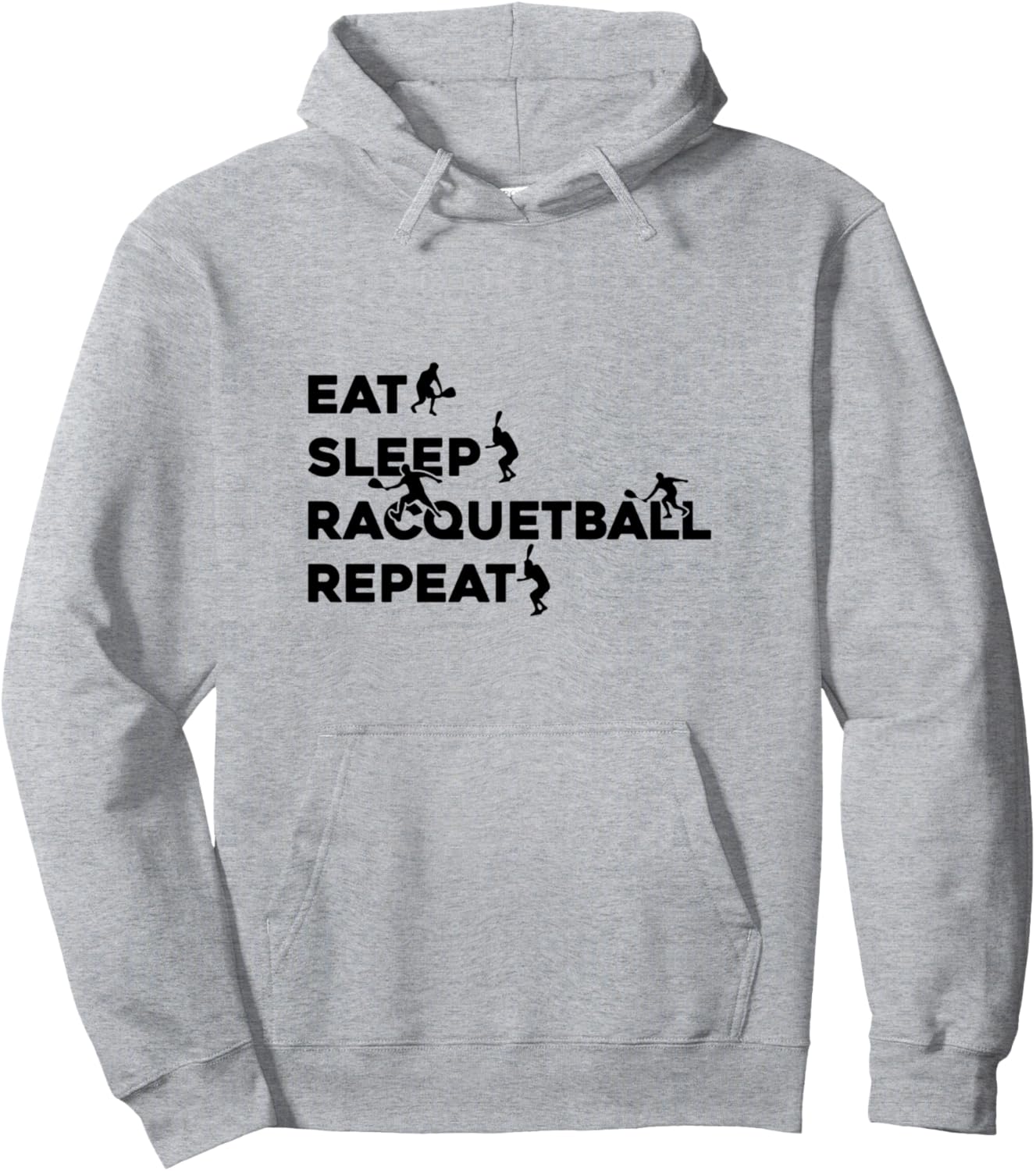 

Ешь, спи, играй в ракетбол, повторяй - Худи для игры в ракетбол Racquetball Sport Racquetball Game, серый