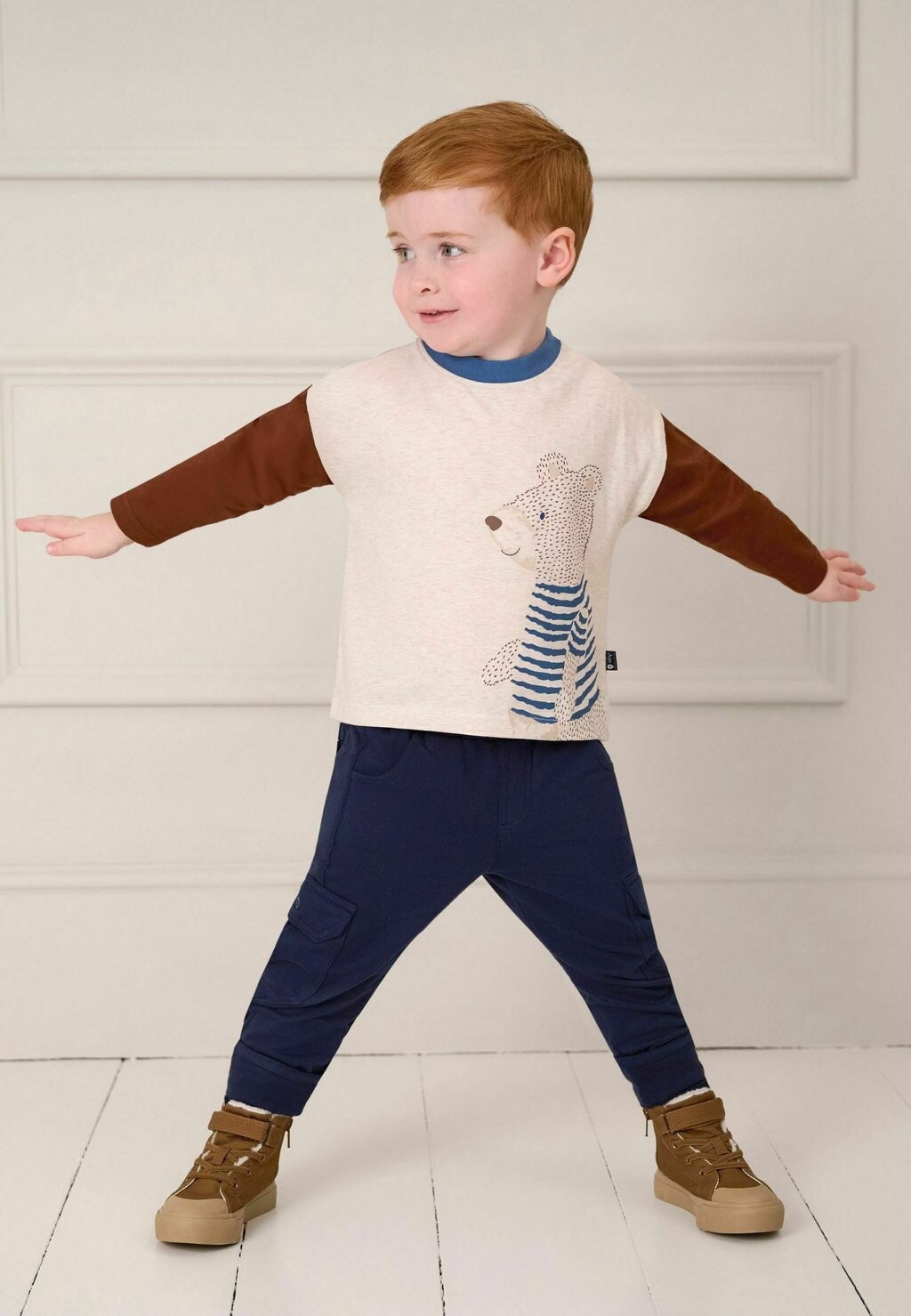 

Рубашка с длинным рукавом BEAR REGULAR FIT JoJo Maman Bébé, бежевый