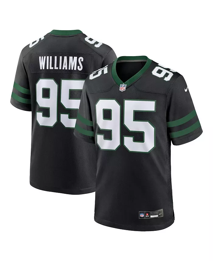 

Мужская игровая футболка Quinnen Williams Legacy New York Jets Nike, черный