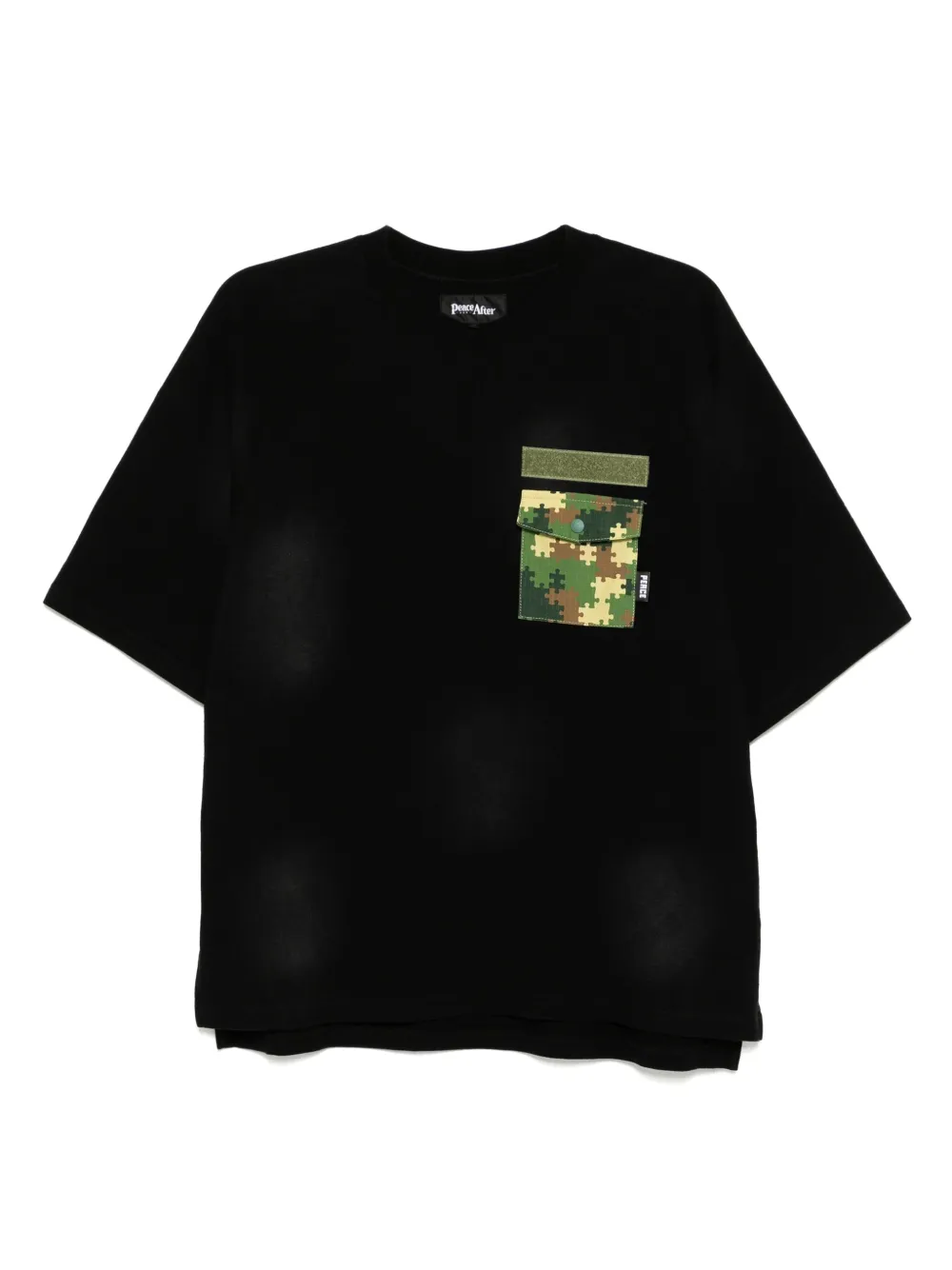 

Футболка с нашивкой-логотипом PEACE AND AFTER, черный