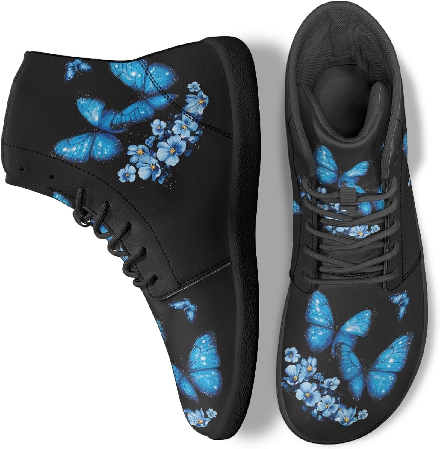 

Кроссовки Novelty Print на высокой подошве для мужчин и женщин, повседневные обувь на шнуровке, босоножки Arleeorkee, синий