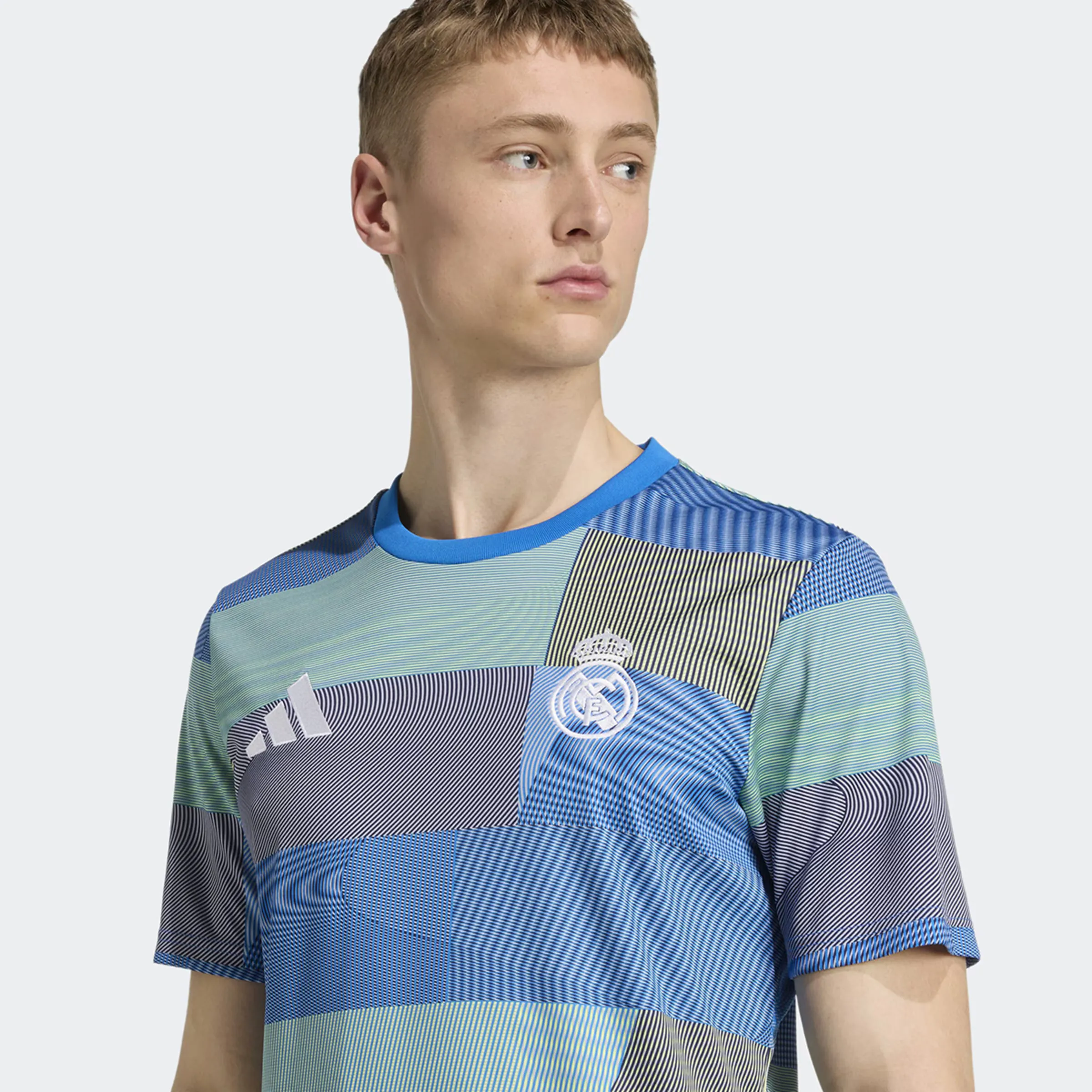 Футболка для разминки мужская Real Madrid CF 2025-2026 Adidas, синий — фото 4
