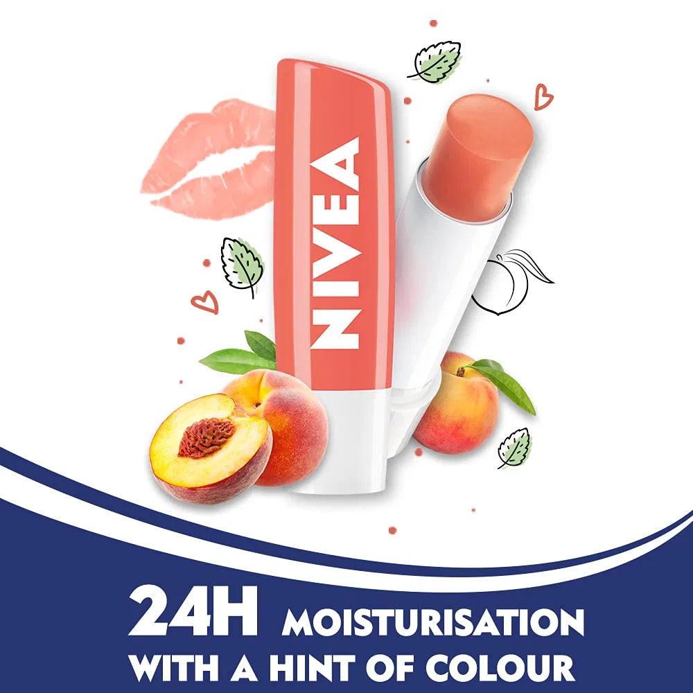 Бальзам для губ Nivea Peach Shine, 4.8 г Nivea — фото 3