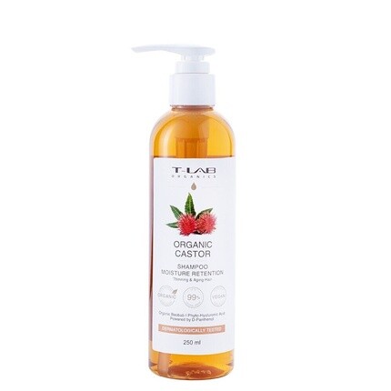 

99% натуральный шампунь T-LAB ORGANICS для удержания влаги в волосах, био-кастор