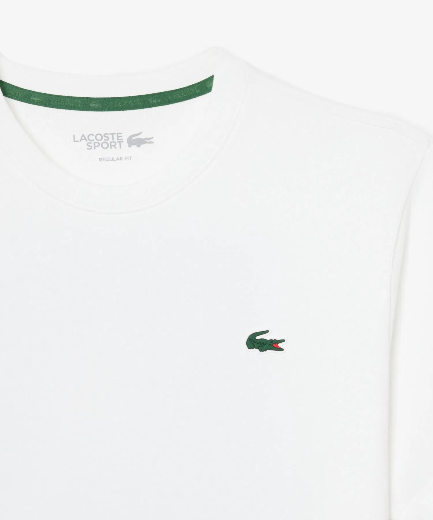 Футболка мужская Lacoste с принтом на спине, хлопок и полиэстер, белый — фото 4