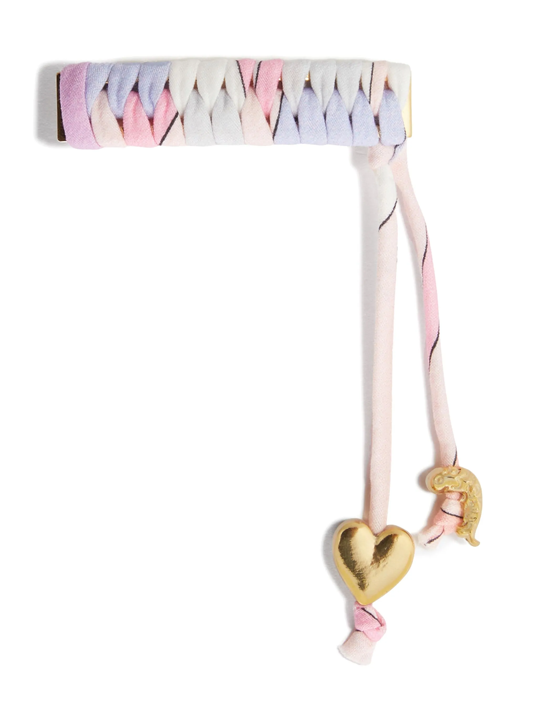 

Заколка для волос с принтом Marmo Pucci Junior, розовый