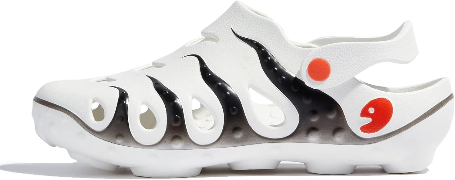 

Мужские садовые сабо UIN, слипоны, пляжные тапочки-сандалии с осьминогом, белый