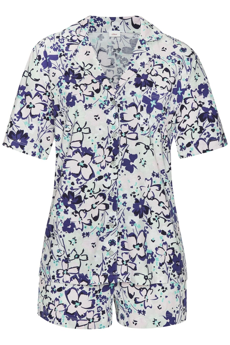 

Короткий пижамный комплект s.Oliver, Turquoise/Pastel blue
