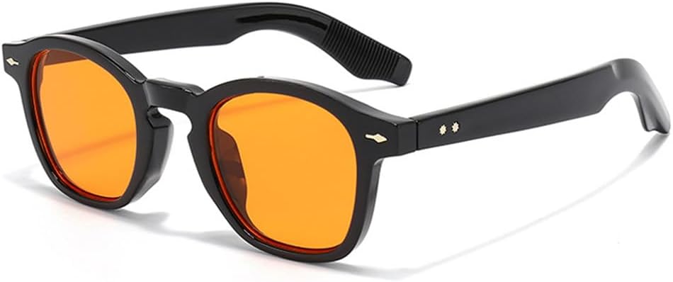 

Женские солнцезащитные очки конфетных цветов с заклепками, мужские панк-очки с защитой от УФ-излучения UV400 для занятий спортом на открытом воздухе, бега и езды на велосипеде generic, Black Orange