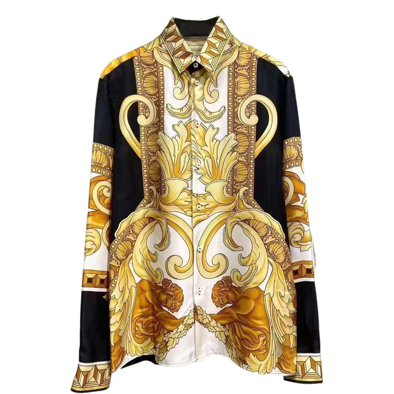 

VERSACE Рубашка мужская Yellow Lapel Moderate Others