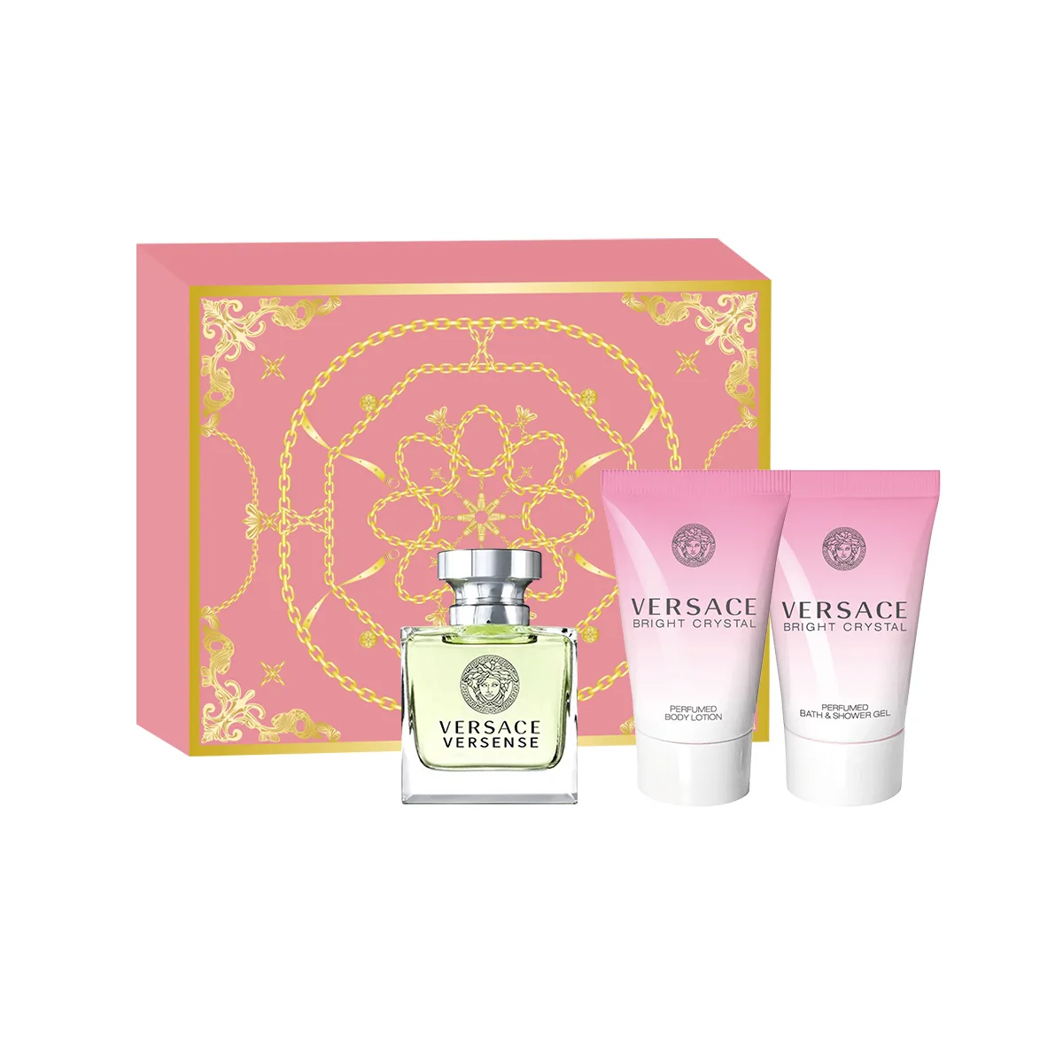 VERSACE Женский парфюм и гель для душа, Heartbeat 5ml+Crystal Diamond Body Lotion 25ml+Crystal Diamond Shower Gel 25ml