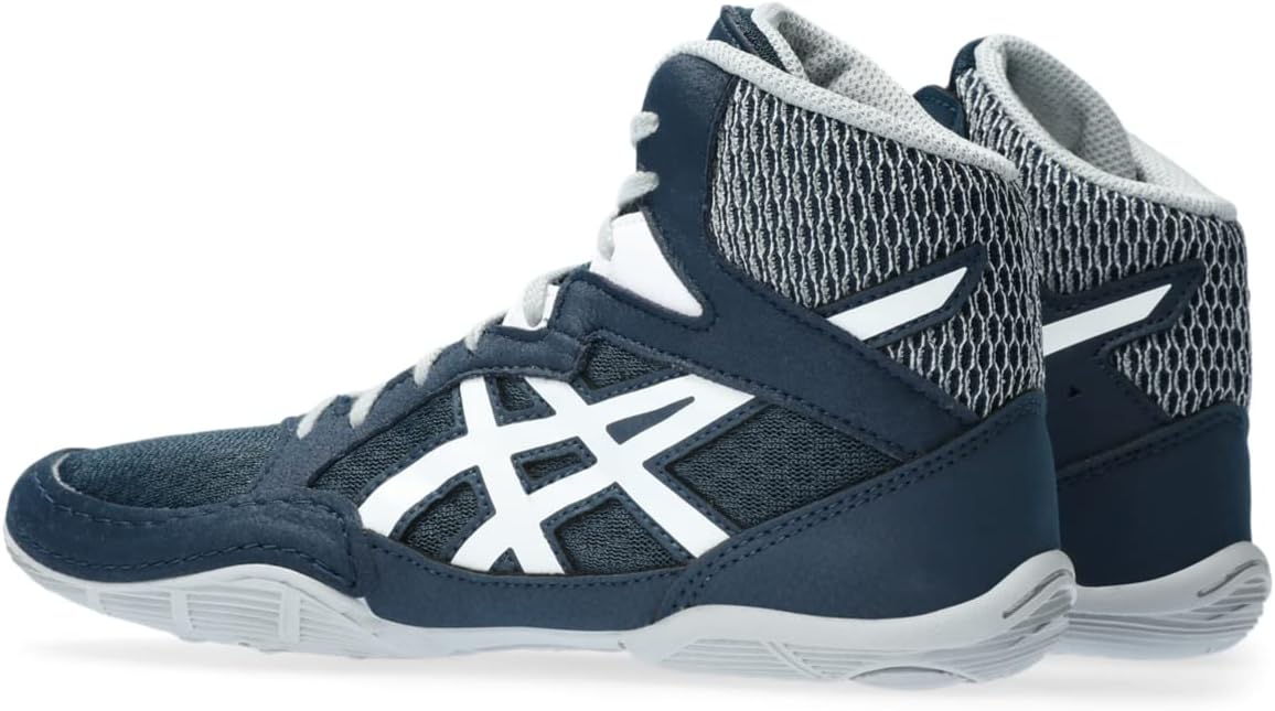 Детские борцовские кроссовки ASICS Snapdown 3 для школьников, белый/синий — фото 3