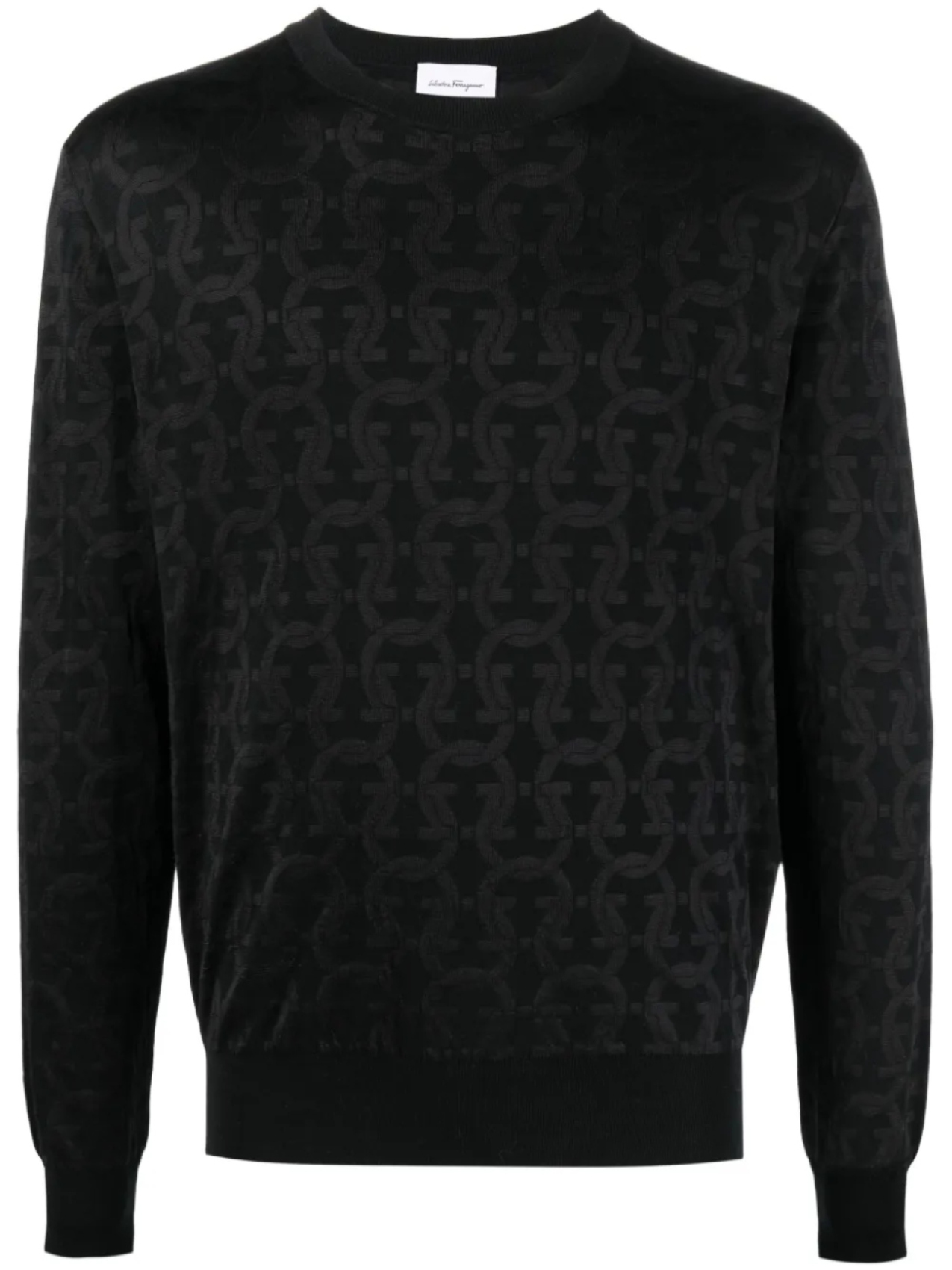 

Ferragamo джемпер вязки интарсия, черный