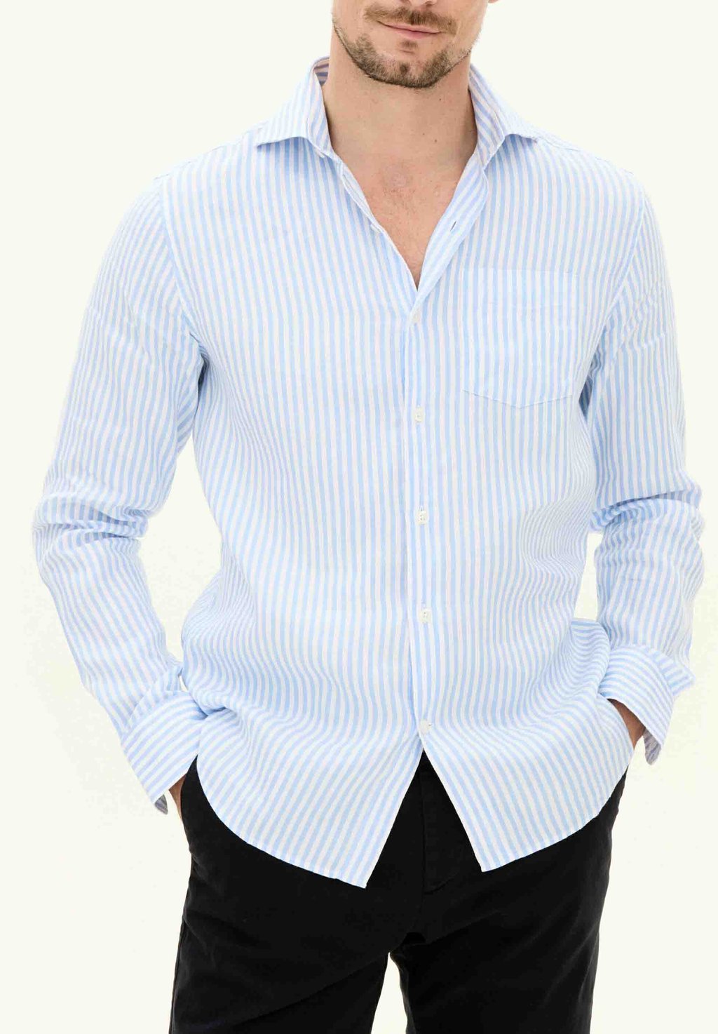 

Рубашка REG FIT WIDE SPREAD VENETIAN Oscar Jacobson, синий