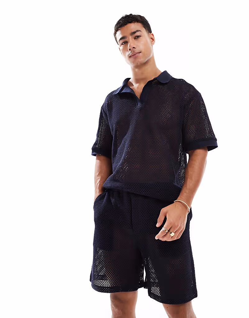 

Трикотажные пляжные шорты Sol Beach темно-синего цвета