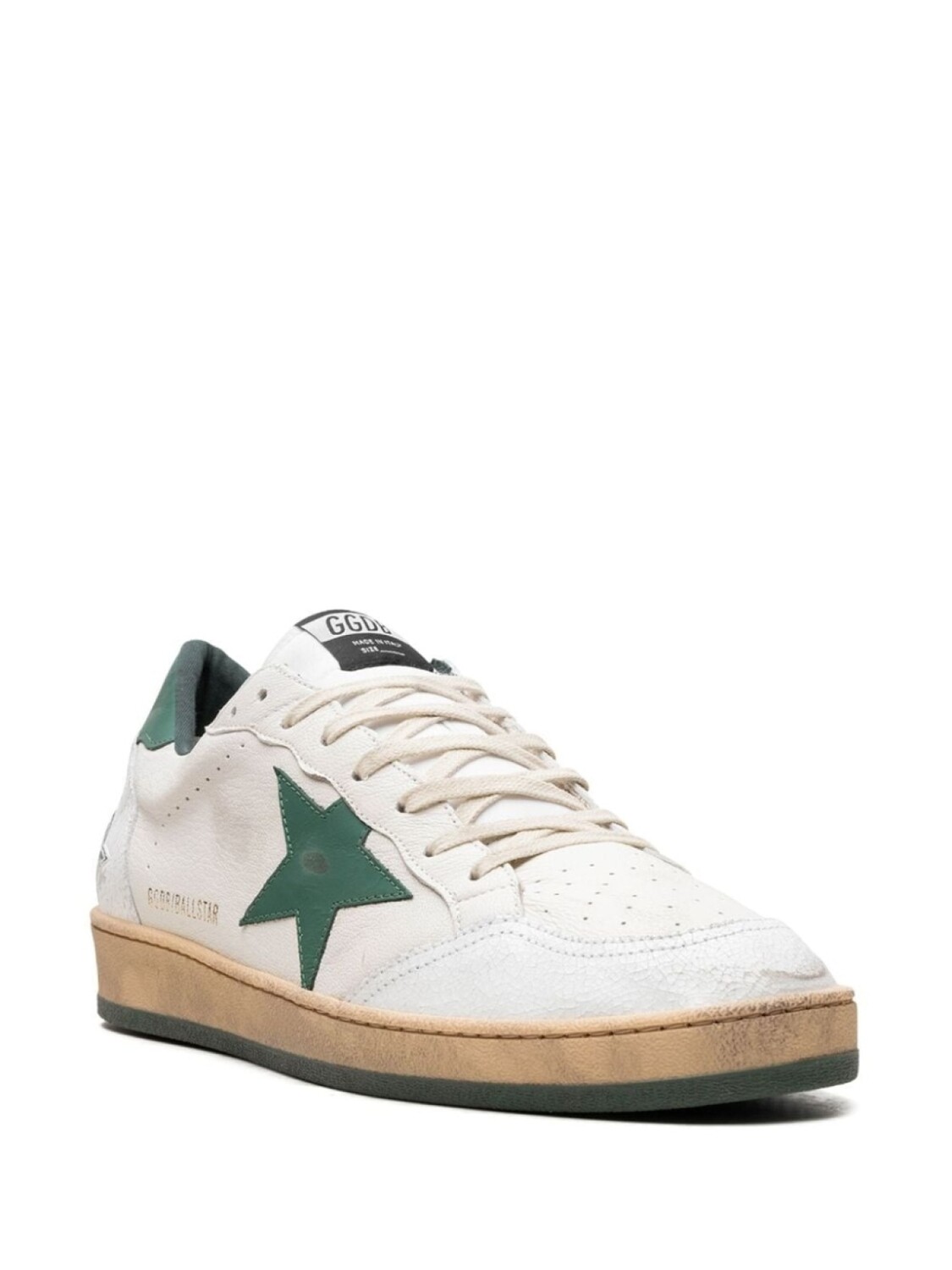 Golden Goose кроссовки Ballstar "Бело-зеленые", белый — фото 2