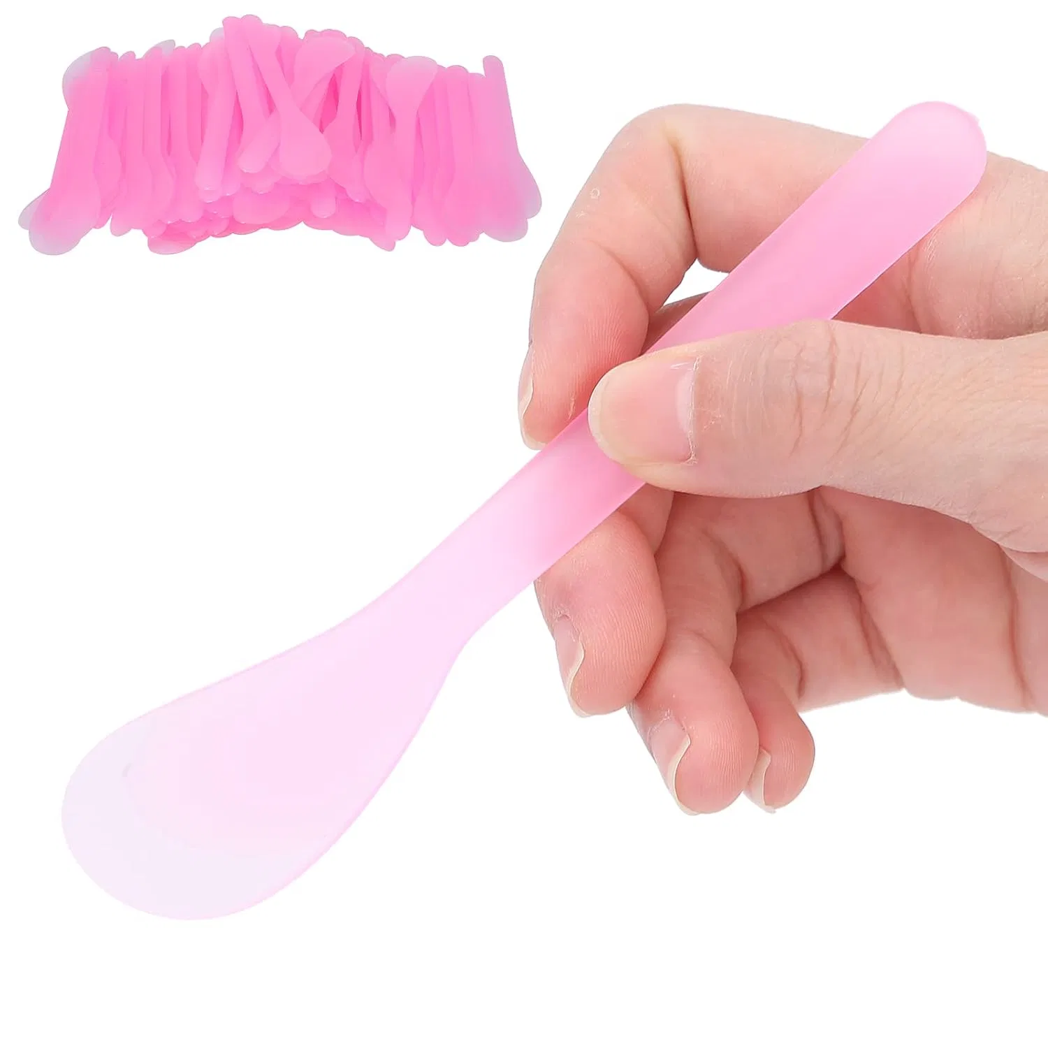 Набор шпателей для масок для лица, 100 шт., розовый Generic, Pink — фото 4