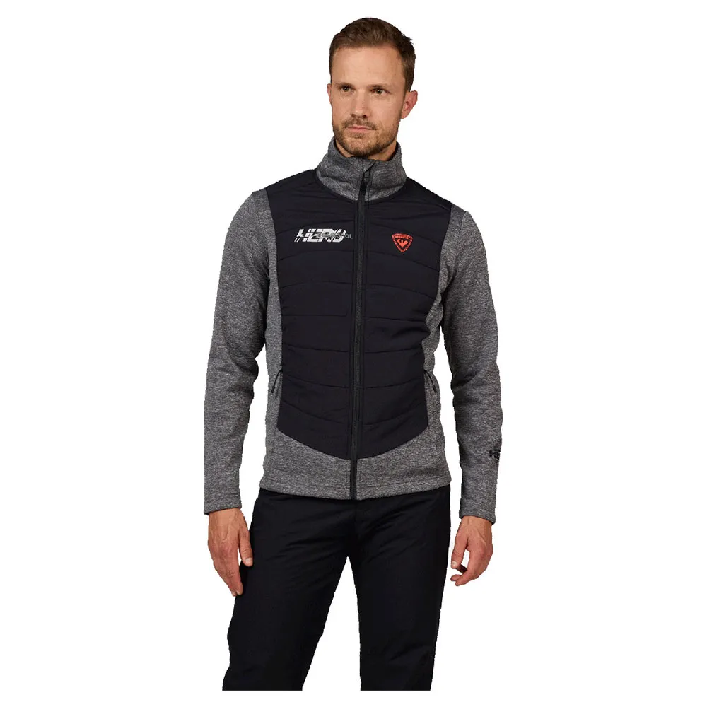 

Флис Rossignol New Hero Classique Hybrid full zip, серый