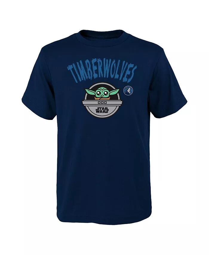 

Футболка Big Boys and Girls Navy Minnesota Timberwolves Star Wars The Child Outerstuff