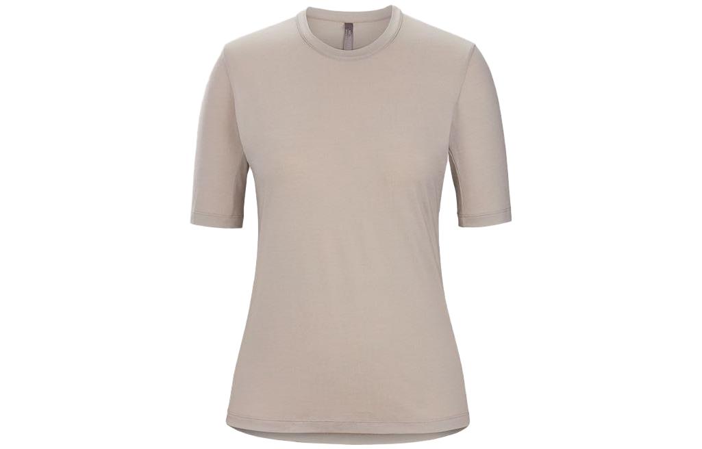 

Футболка Women's Crew Neck Moderate Straight Fit Arcteryx, светло-sandalwood коричневый/crter