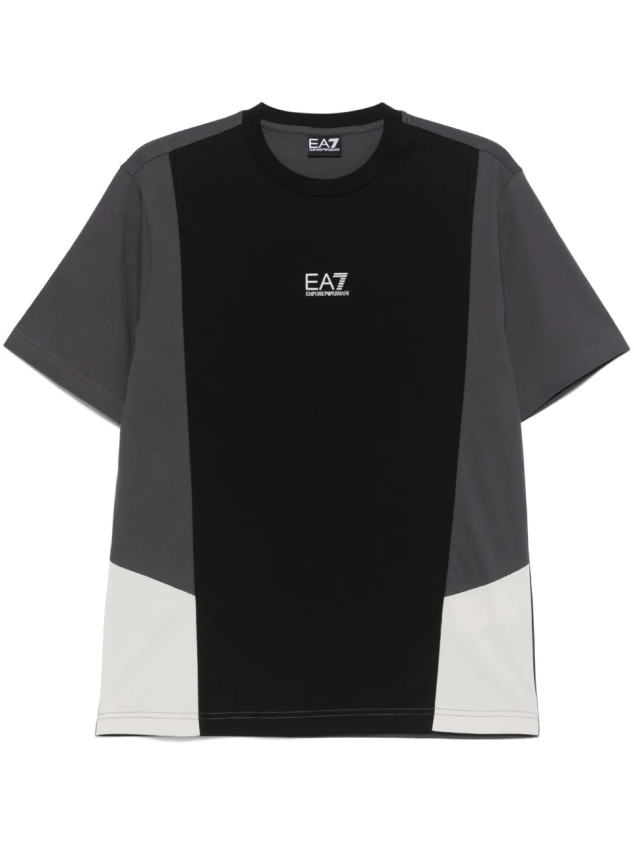 

Футболка с цветными блоками Ea7 Emporio Armani, черный