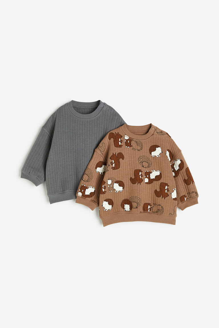 

Две пары стеганых толстовок H&M, коричневый