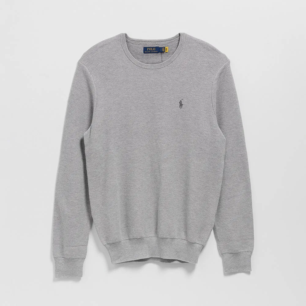 Женский хлопковый свитшот с длинными рукавами, серый, от Polo Ralph Lauren