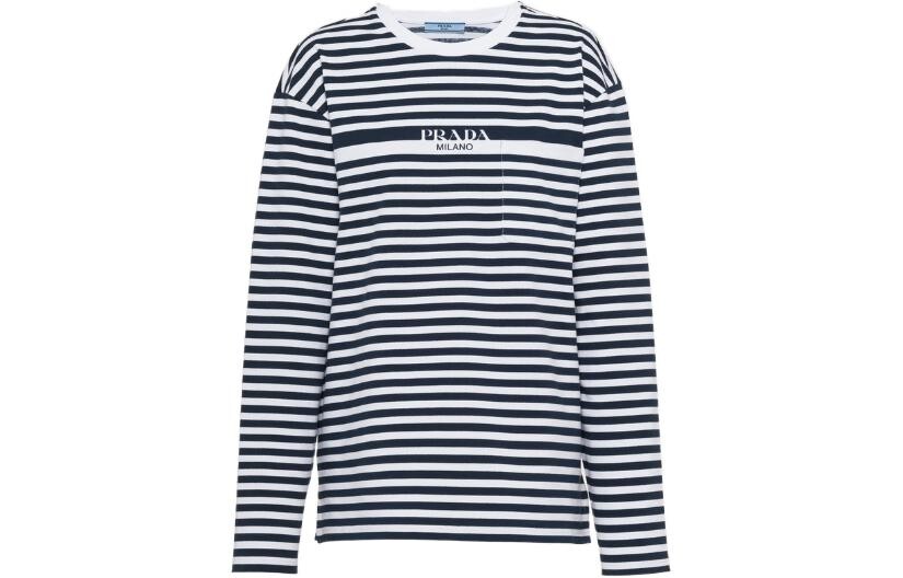 

PRADA Женская футболка, цвет Blue/White