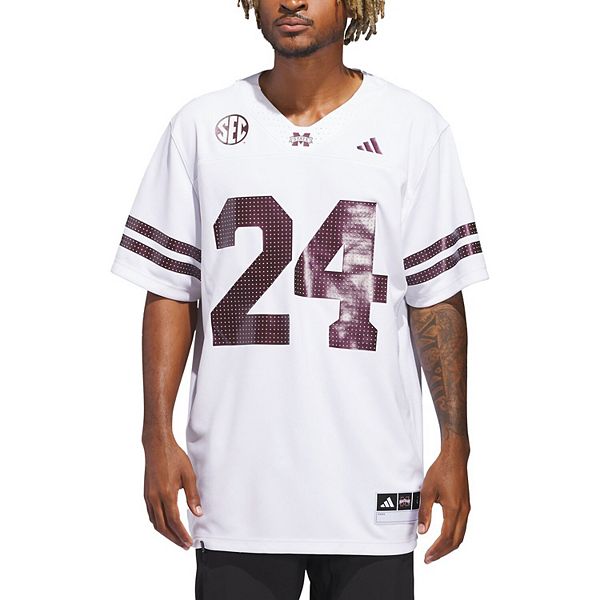 Мужская белая футболка Mississippi State Bulldogs White Out Adidas — фото 2
