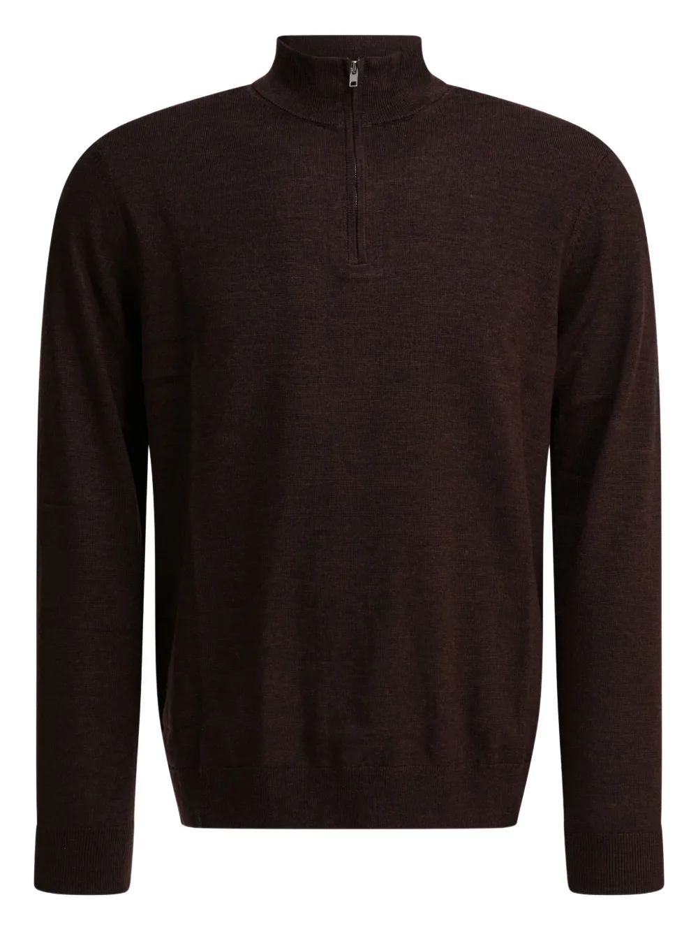 

Свитер с воротником на молнии Nn07, коричневый