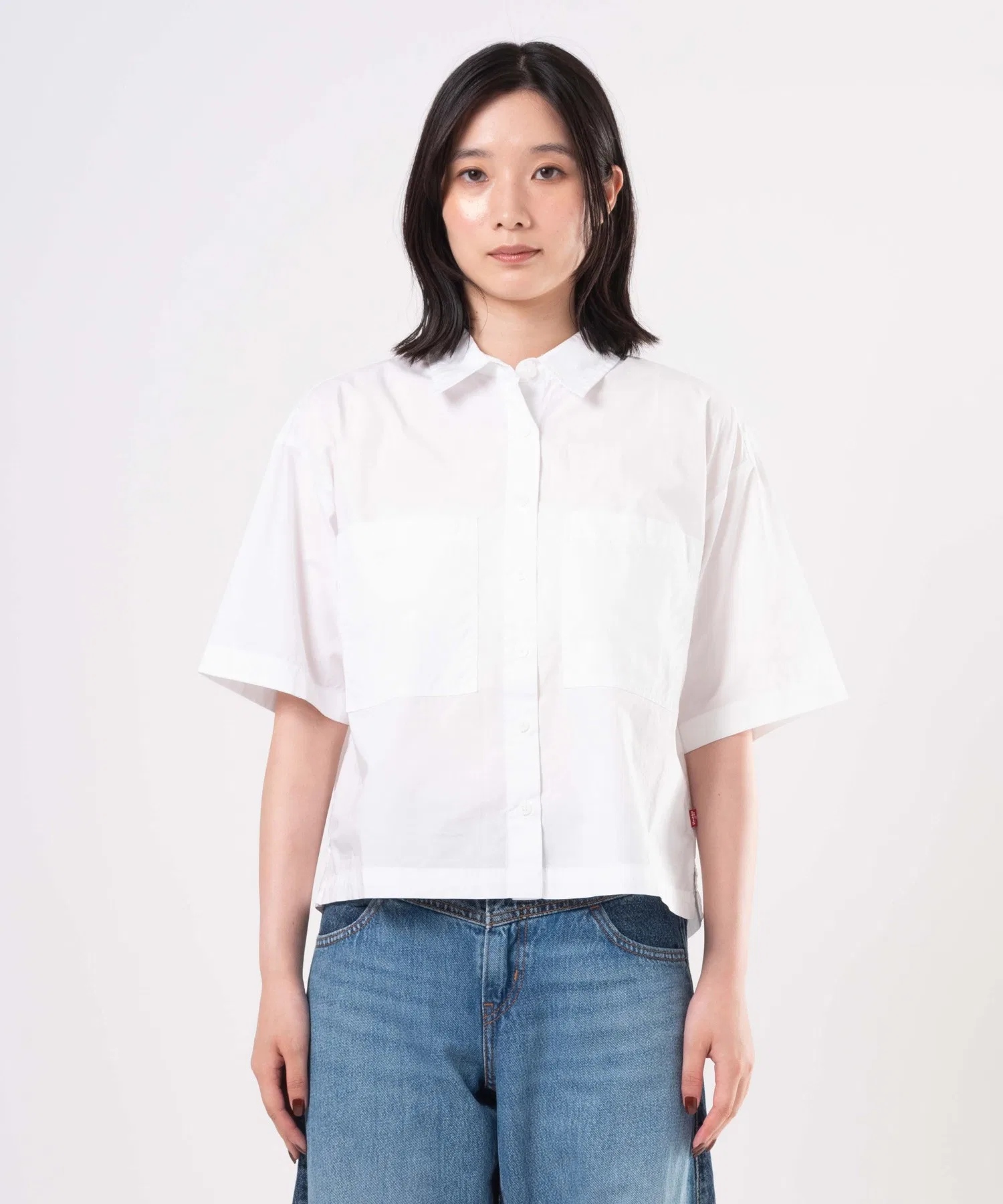 Женская рубашка Levi's HARLIE кроп-топ с коротким рукавом
