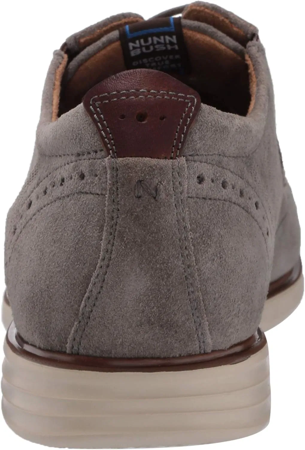 Мужские туфли Nunn Bush New Haven Wingtip Oxford, Grey Suede — фото 3