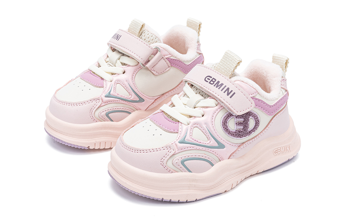 Детские повседневные туфли Kids EBMINI, бежевый розовый — фото 4
